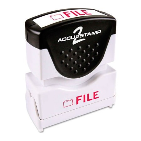 Cosco Accustamp2 Shutter Stamp with Microban, Red, FILE, 5/8 x 1/2 35576